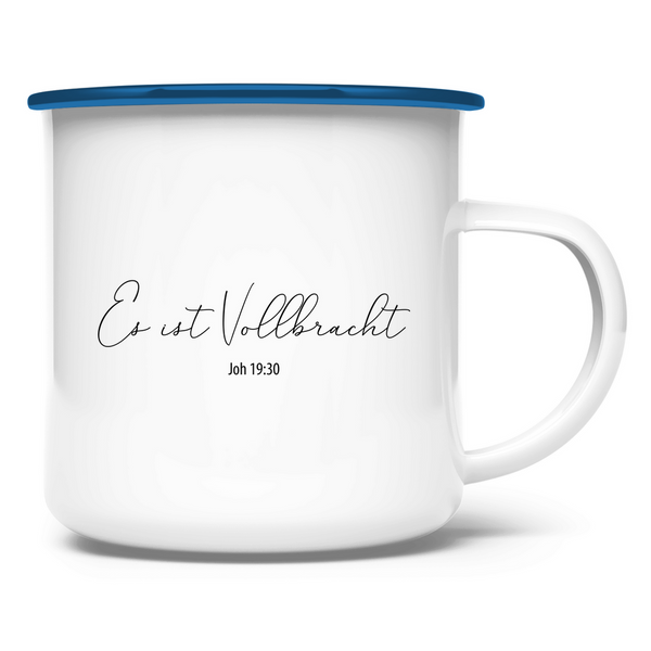 Emaille Tasse es ist vollbracht joh 19:30