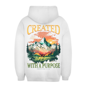 Unisex Oversize Hoodie created with a purpose ephesians 2:10