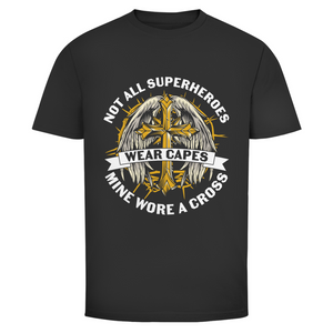 Herren T-Shirt mine superheroes wore cross