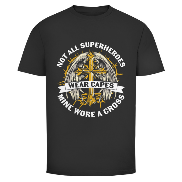 Herren T-Shirt mine superheroes wore cross