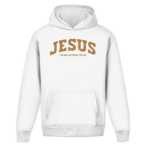 Oversize Hoodie Ohne Kordel jesus the way the truth the life