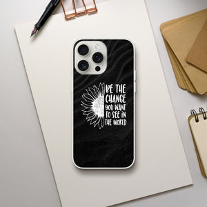 sonnenblume be the change iPhone-Hülle