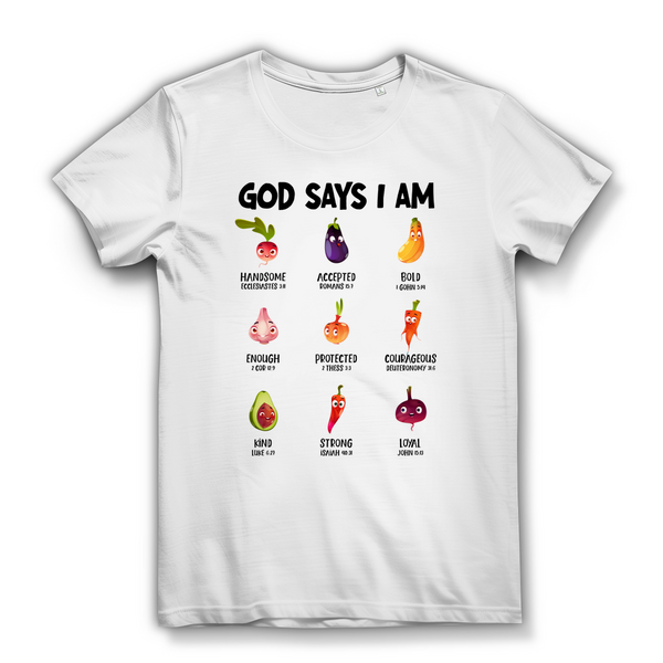 Damen Bio T-Shirt god says i am handsome