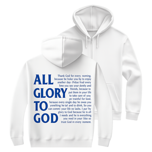 Herren Zipper Hoodie all glory to god