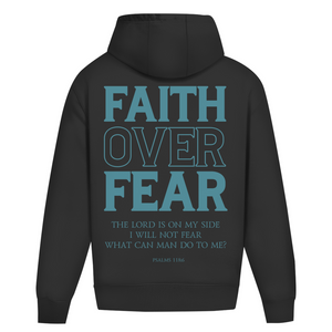 Oversize Hoodie Ohne Kordel faith over fear psalm 118:6