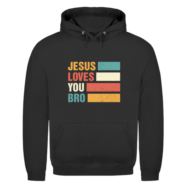 Herren Hoodie jesus loves you bro