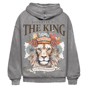 Oversize Washed Hoodie daughter of the king 2 corinthians 6:18