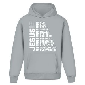 Oversize Hoodie Ohne Kordel jesus is my god