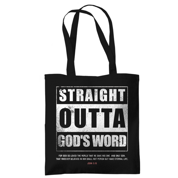 Tragetasche straigh outta god's word john 3:16