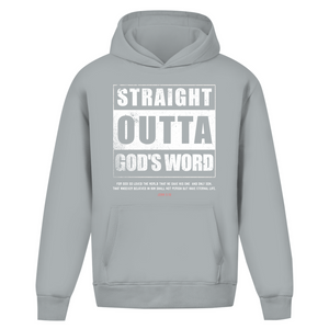 Oversize Hoodie Ohne Kordel straight outta gods word john 3:16