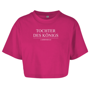Damen Oversize Crop Top tochter des königs 2. korinther 6:18