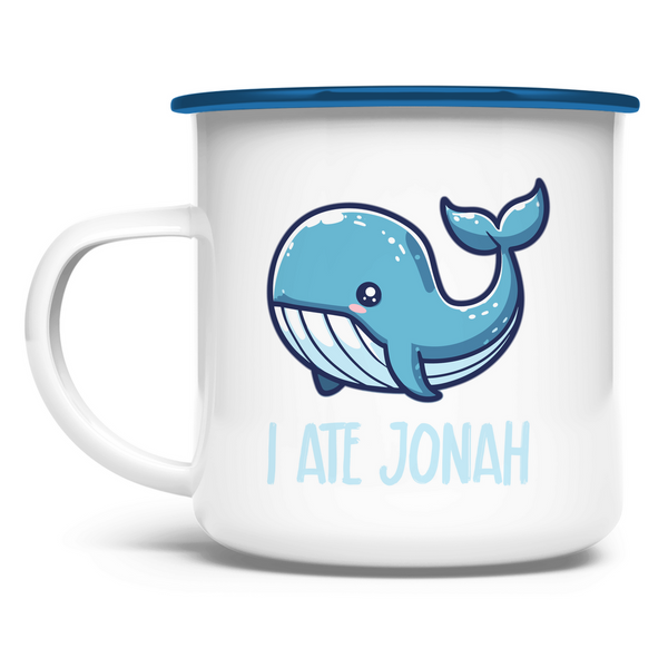 Emaille Tasse i ate jonah wal