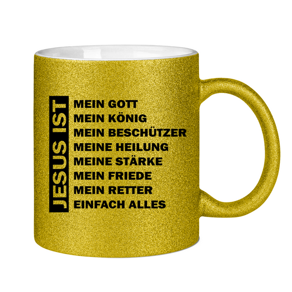 Glitzertasse jesus mein gott