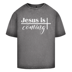 Oversize Washed T-Shirt jesus is comig