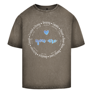 Oversize Washed T-Shirt you are strong amazing