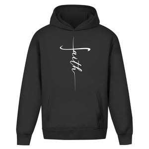 Oversize Hoodie Ohne Kordel faith kreuz