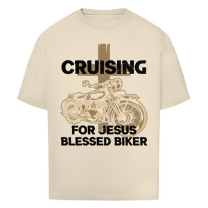 Oversize T-Shirt cruising for jesus blessed biker