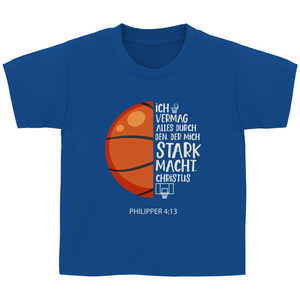 Kinder T-Shirt stark macht basketballer philipper 4.13