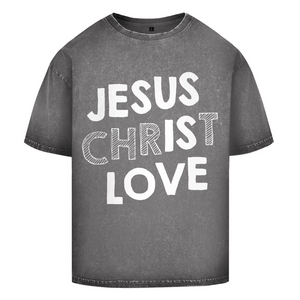 Oversize Washed T-Shirt jesus christ love