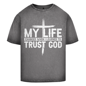 Oversize Washed T-Shirt when i learned to trust god