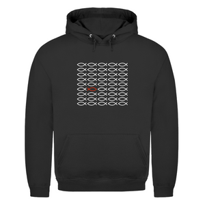 Herren Hoodie fisch symbol ICHTHYS