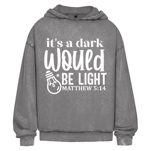 Oversize Washed Hoodie would be light matthew 5:14