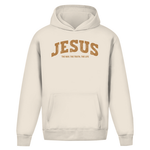 Oversize Hoodie Ohne Kordel jesus the way the truth the life
