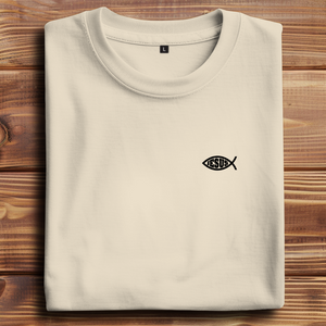 Oversize T-Shirt fisch symbol ICHTHYS Jesus