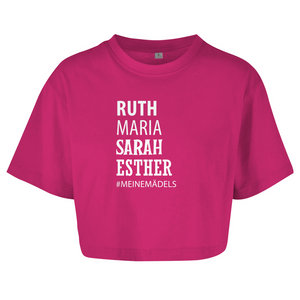Damen Oversize Crop Top ruth maria sarah esther