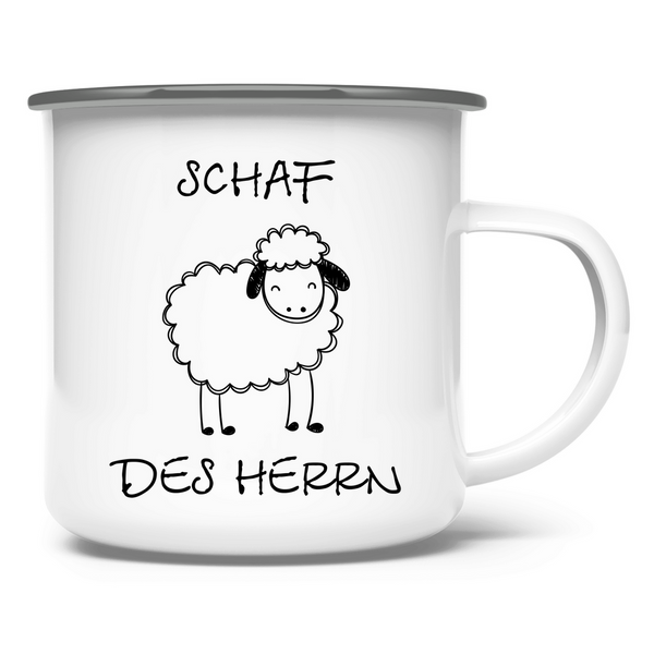 Emaille Tasse schaf des herrn