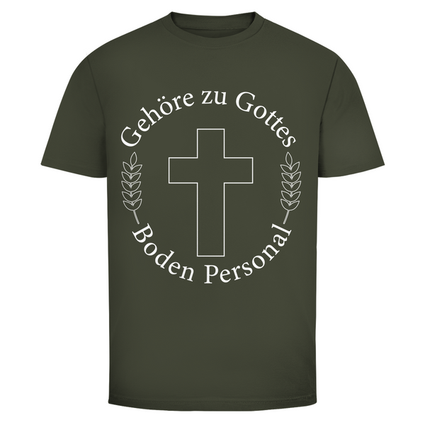 Herren T-Shirt gehöre zu gottes boden personal