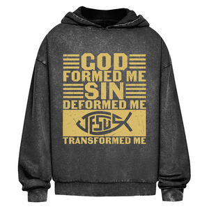 Oversize Washed Hoodie god formed me