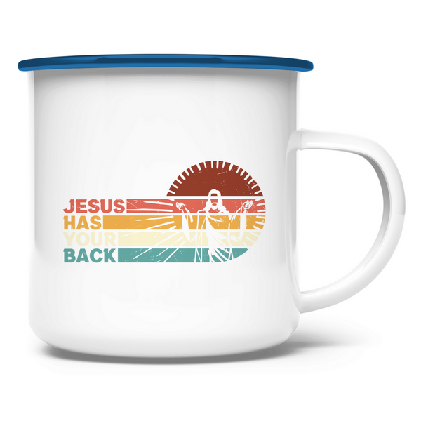 Emaille Tasse jesus has your back