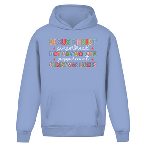 Oversize Hoodie Ohne Kordel jesus christ gingerbread