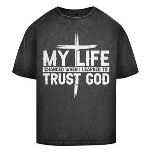 Oversize Washed T-Shirt when i learned to trust god