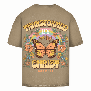 Oversize Washed T-Shirt transformed by christ romans 12:2