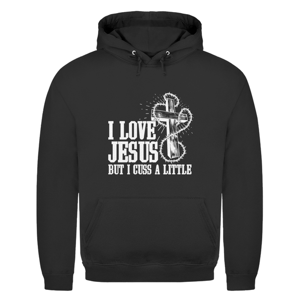 Herren Hoodie i love jesus but i cuss a little