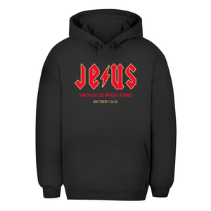 Unisex Oversize Hoodie jesus the rock matthew 7:24-25