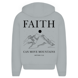 Oversize Zipper Hoodie faith minimalistisch matthew 17:20