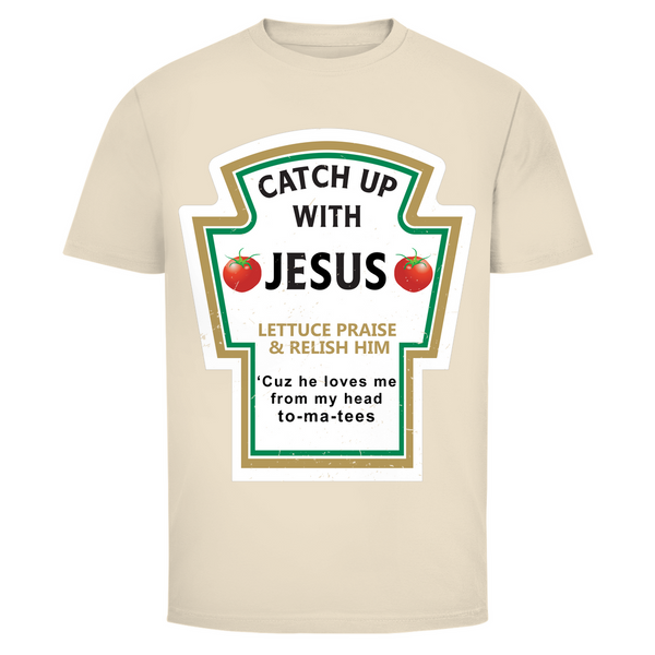 Herren T-Shirt catch up with jesus