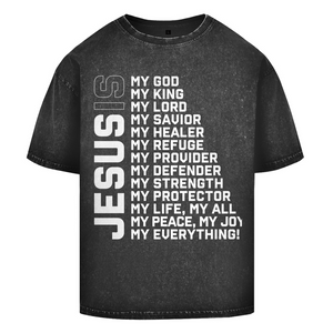 Oversize Washed T-Shirt jesus is my god
