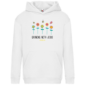 Kinder Hoodie growing with jesus 2 peter 3:18