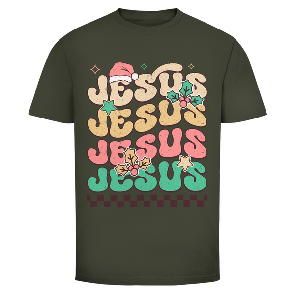 Herren T-Shirt jesus weihnachtsmotiv