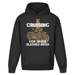 Oversize Hoodie Ohne Kordel cruising for jesus blessed biker