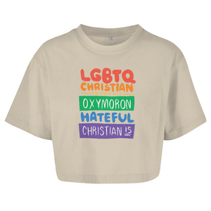 Damen Oversize Crop Top lgbtq christian
