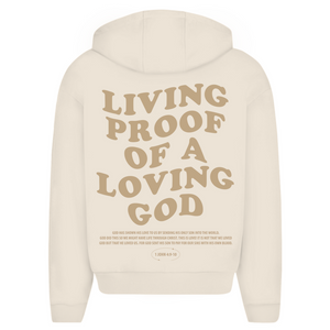 Oversize Zipper Hoodie a loving god 1 john 4:9-10