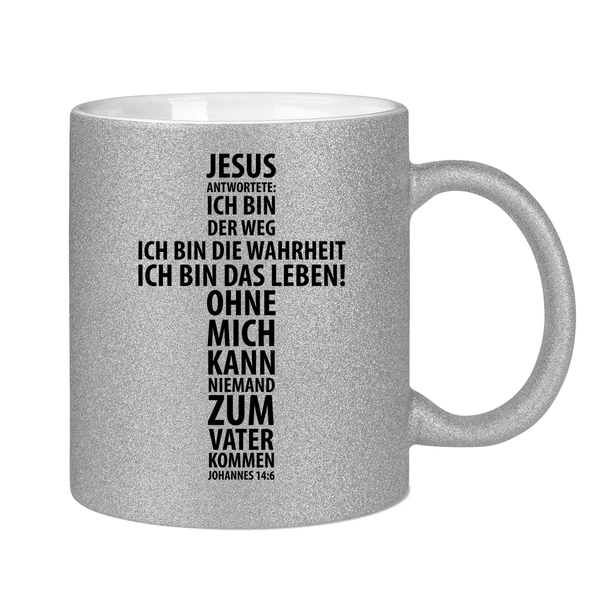 Glitzertasse jesus antwortete