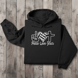Herren Hoodie peace love jesus
