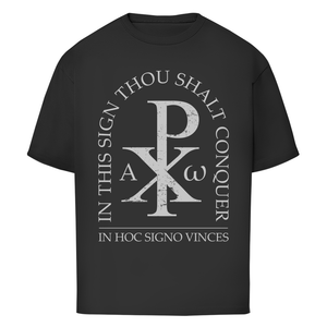 Oversize T-Shirt in hoc signo vinces Christogramm