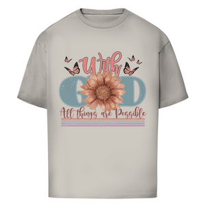 Oversize T-Shirt with god all things are possible